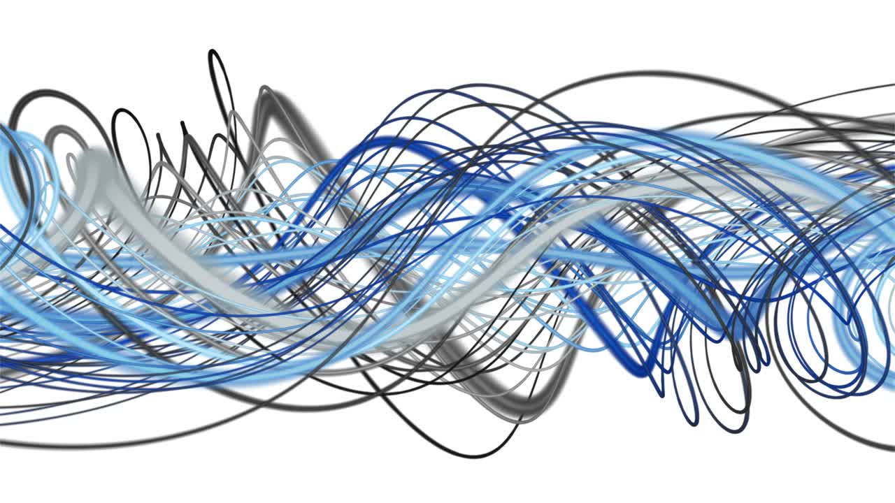 천천히 회전하는 줄무 객체와 함께 환상적인 애니메이션, 4096x2304 루프 4k