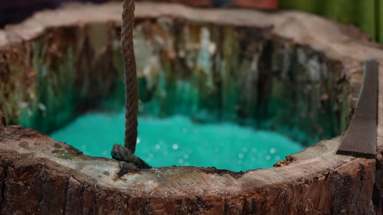Tintura di filati in più colori per la produzione di tappeti e indumenti in una manifattura tessile artigianale