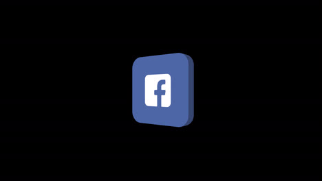icono de logotipo de facebook 3d