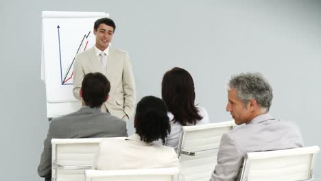 young manager giving a presentation