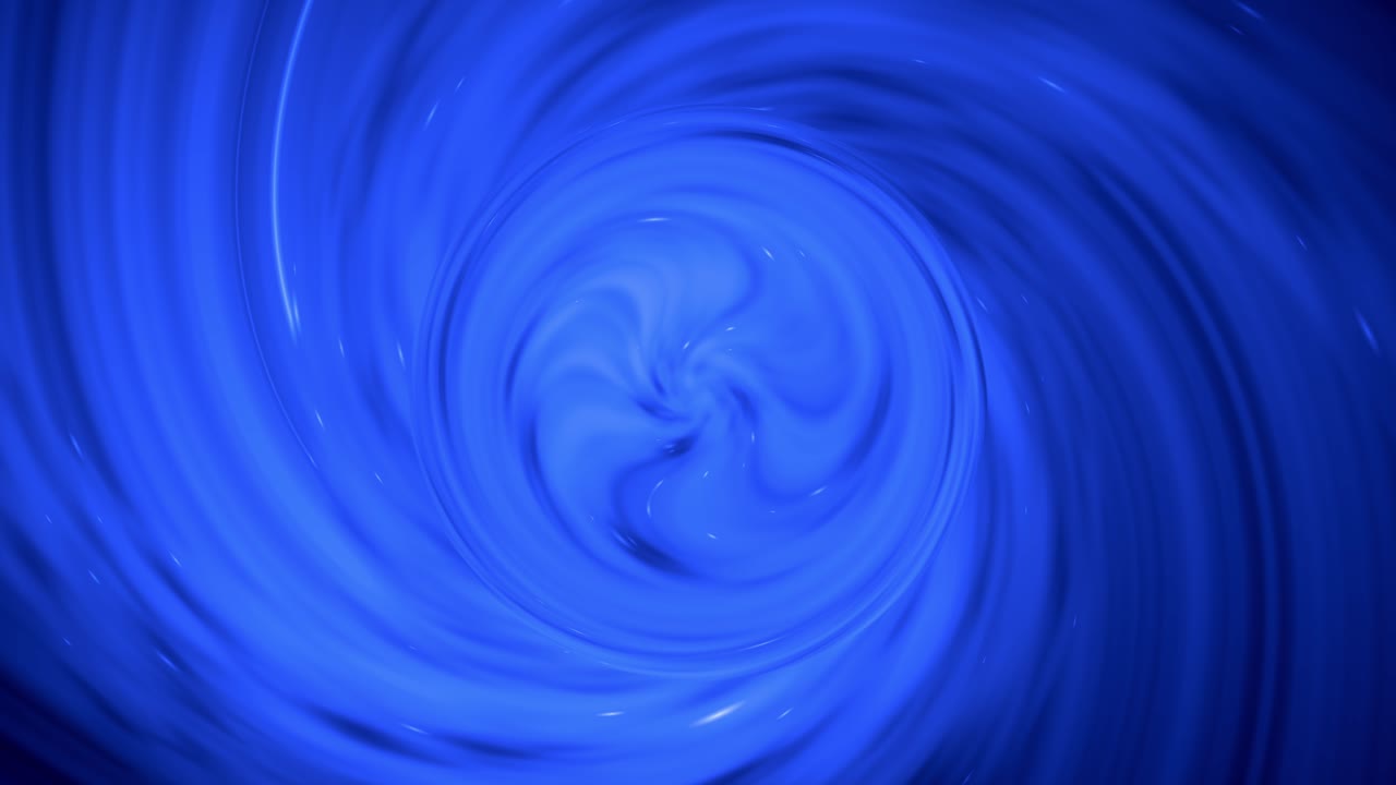 Slowly moving blue spiral vortex background animation spinning counterclockwise, glowing with soft light-blue accents and shimmering white highlights