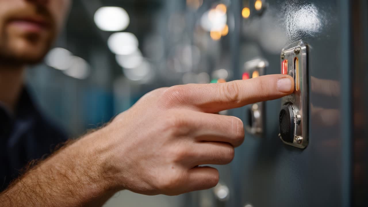 An Industrial Technician Engages Control Panel, Adjusting Settings and Monitoring Indicators at a Facility for Enhanced Operational Efficiency and Safety Standards