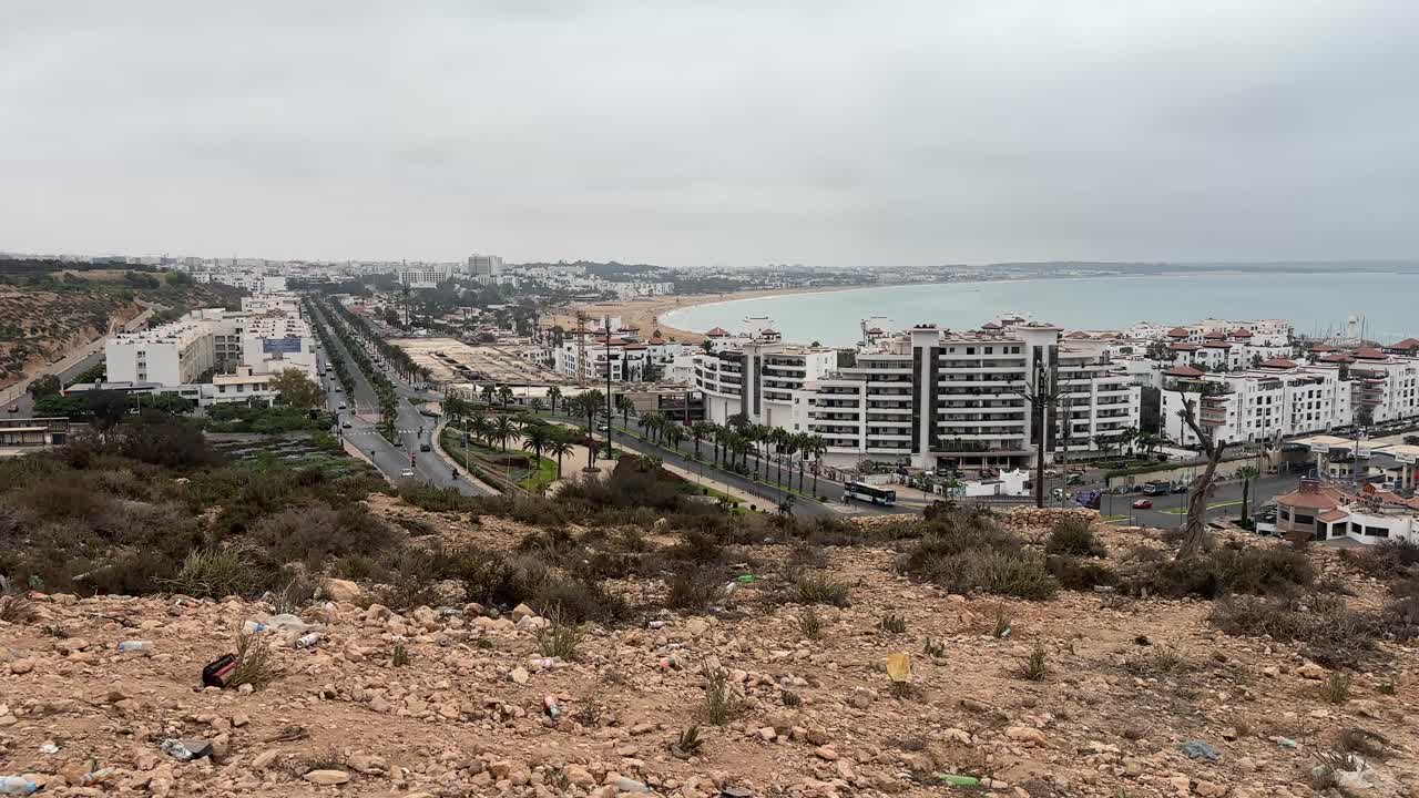 Coastal Cityscape with Ocean View