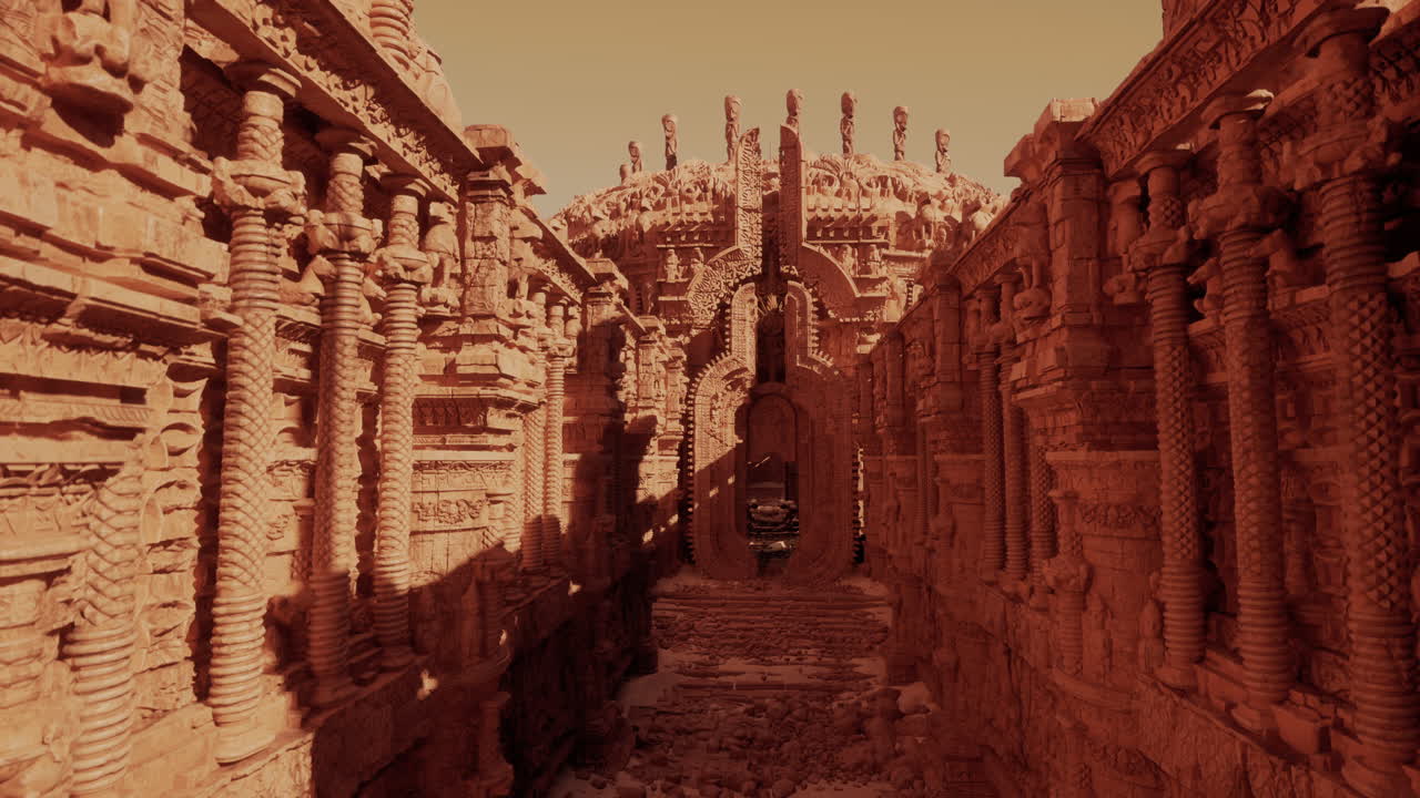 고대 사원 의 폐허