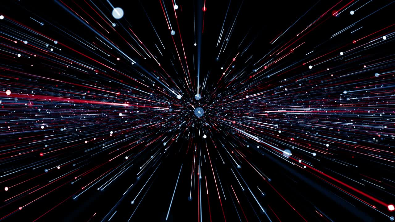 Particles blue red event game trailer titles cinematic concert stage background loop