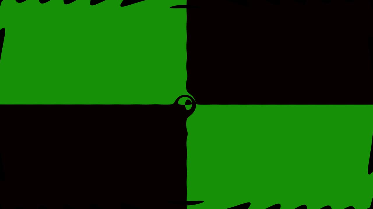 green and black squares parts and center moving from center
