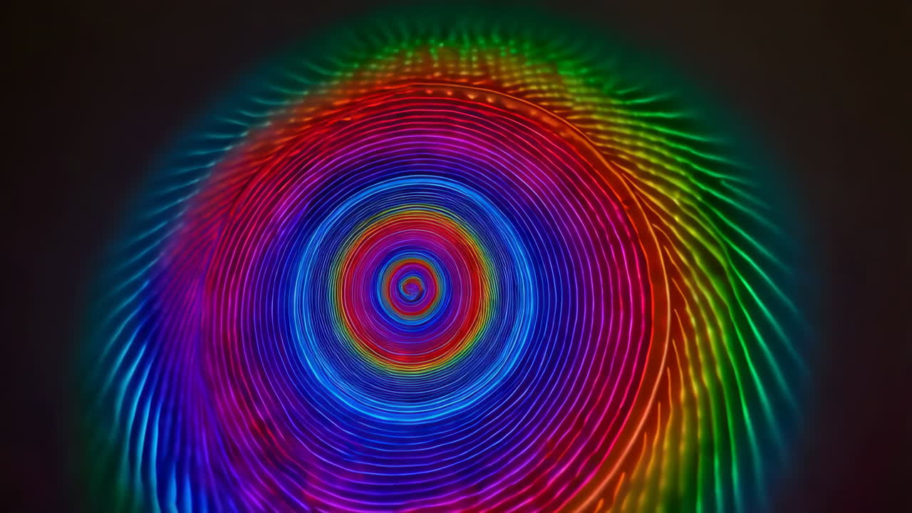 Abstract Rainbow Spiral Pattern