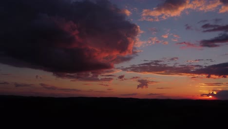 a beautiful orange and blue sunset