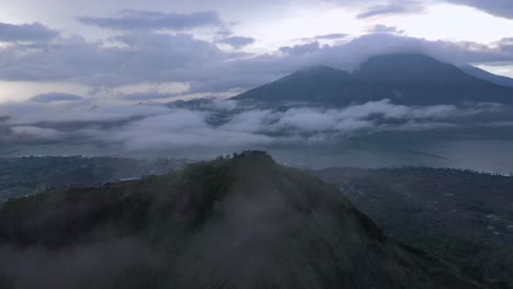 4k mt batur volcano in bali indonesia cinematic shot