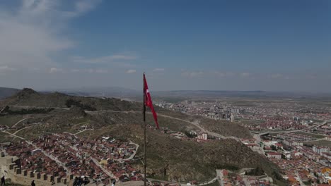 turkish flag drone shot