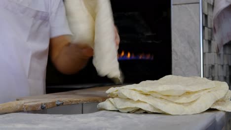 pan de filo en el horno