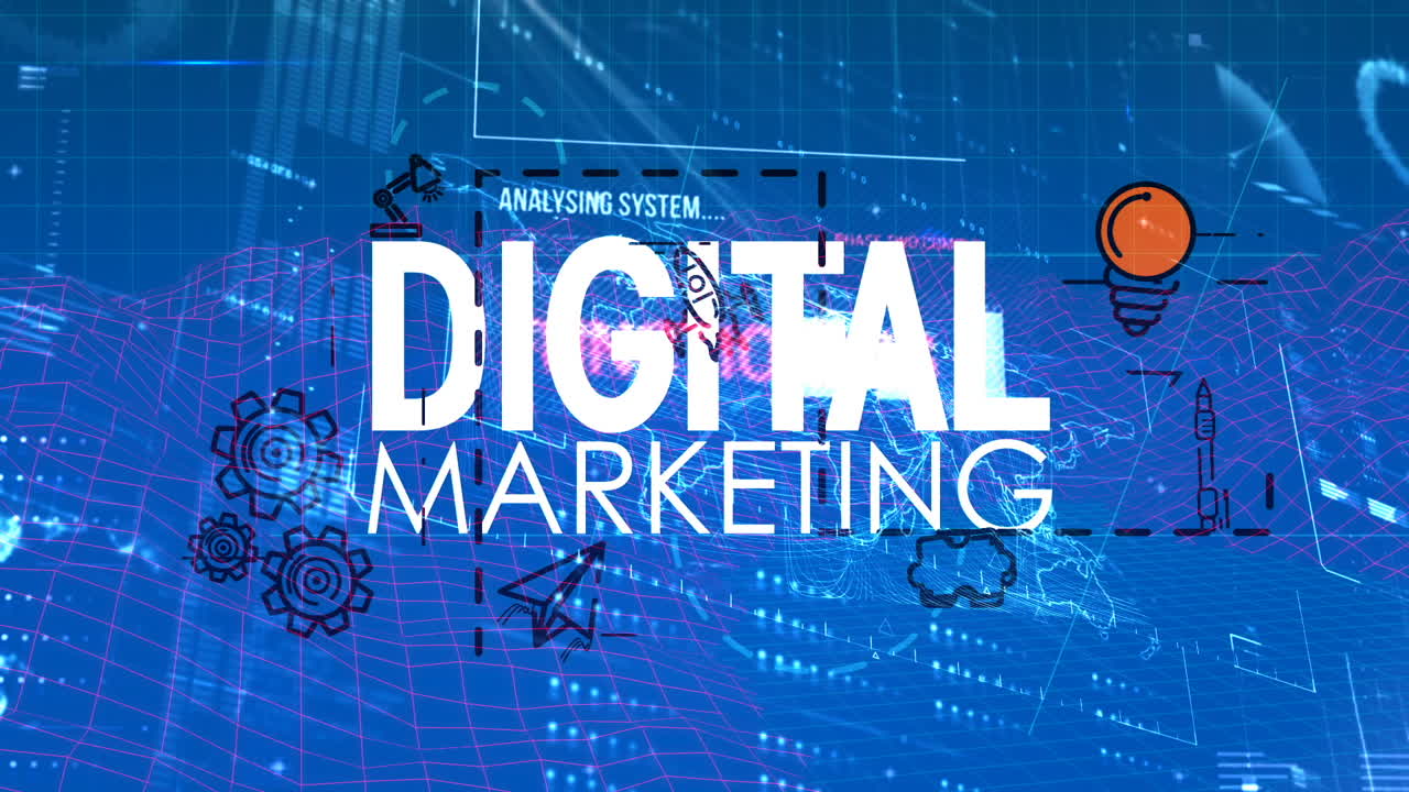 digitale marketing-animation mit digitalen codes