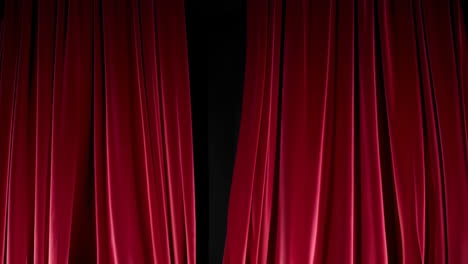 red stage curtains
