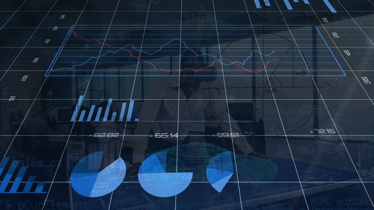 Animation of data processing over diverse business people