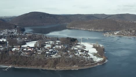 vistas aéreas de drones del parque nacional keller en invierno
