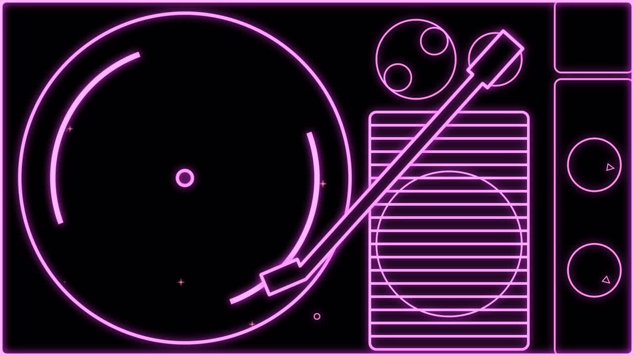 Record player NEON Transitions pack. 1080p - 30 fps - Alpha Channel (6).mov