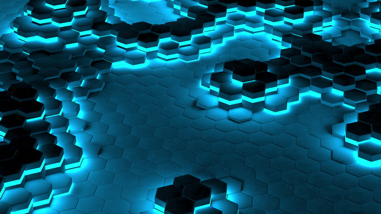 fondo de hexágonos. movimiento abstracto, bucle, renderizado 3d, resolución de 4k