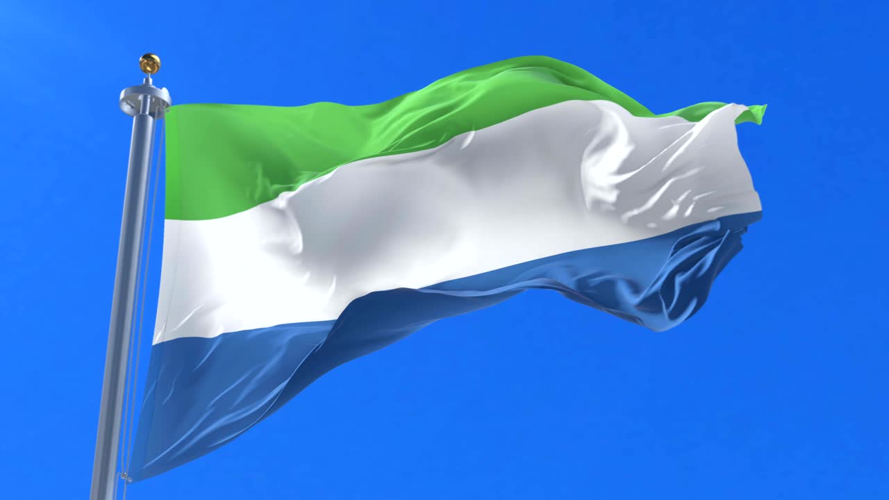 시에라리온의 발은 파란 하늘과 함께 느리게 바람에 흔들리고, 루프