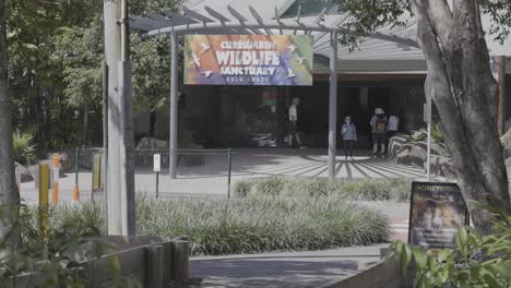 people entering currumbin wildlife sanctuary entrance