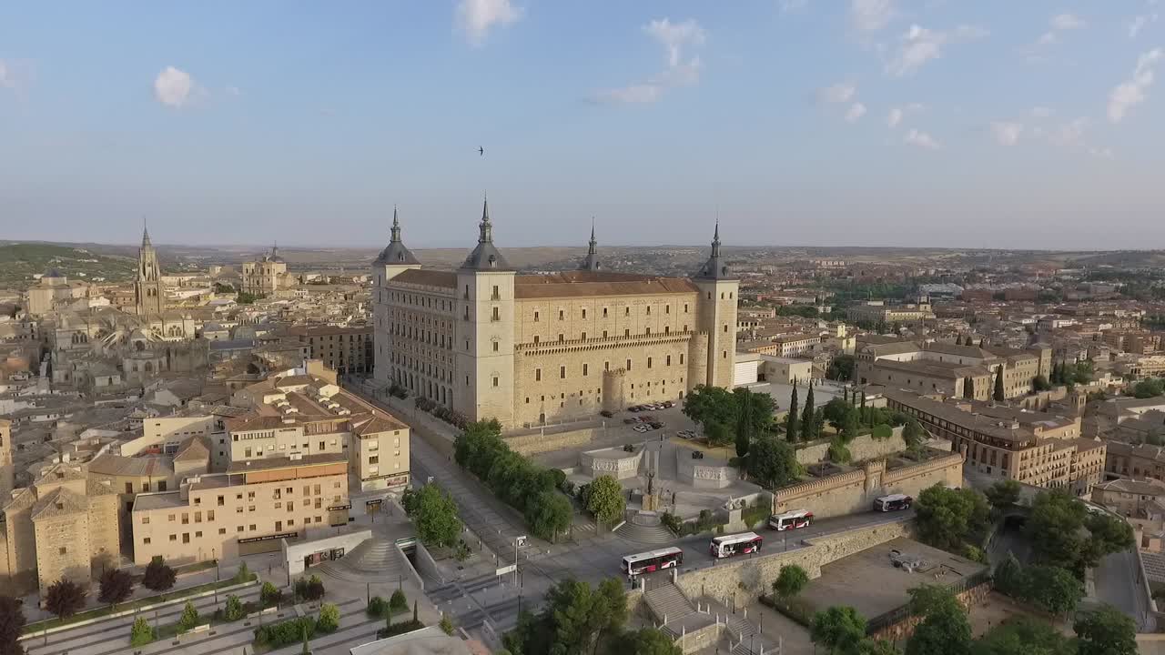 Ilmakuva Alcázar de Toledosta, Espanjasta.