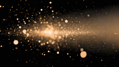 golden particles floating in darkness animated overlay, transparent 4k video, alpha channel, prores