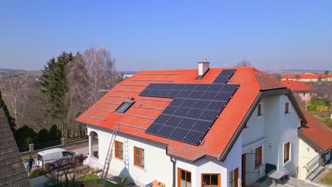 Unfinished-Installation-Of-Photovoltaic-System-On-The-Roof