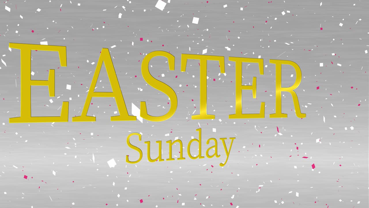 부활절 일요일 이벤트 텍스트 애니메이션 모션 그래픽