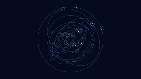 Verbundene-Kreise-Komplexe-Netzwerkvisualisierung