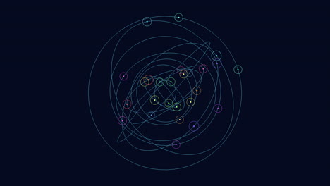círculos conectados visualización de redes intrincadas