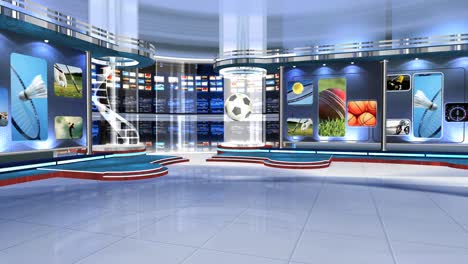 3D-virtueller-Studio-Sport-Set-Hintergrund