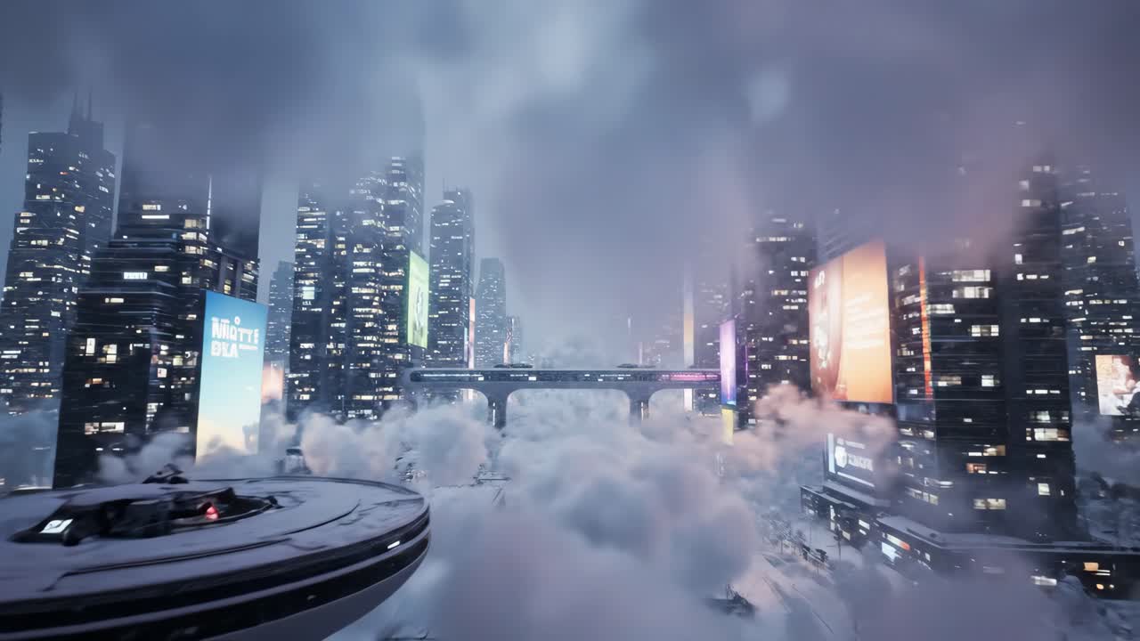 Futuristic Cyberpunk Cityscape