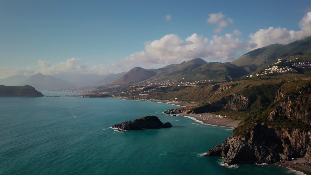 Costa di San Nicola Arcella Calabria Italia vista aerea con drone 02