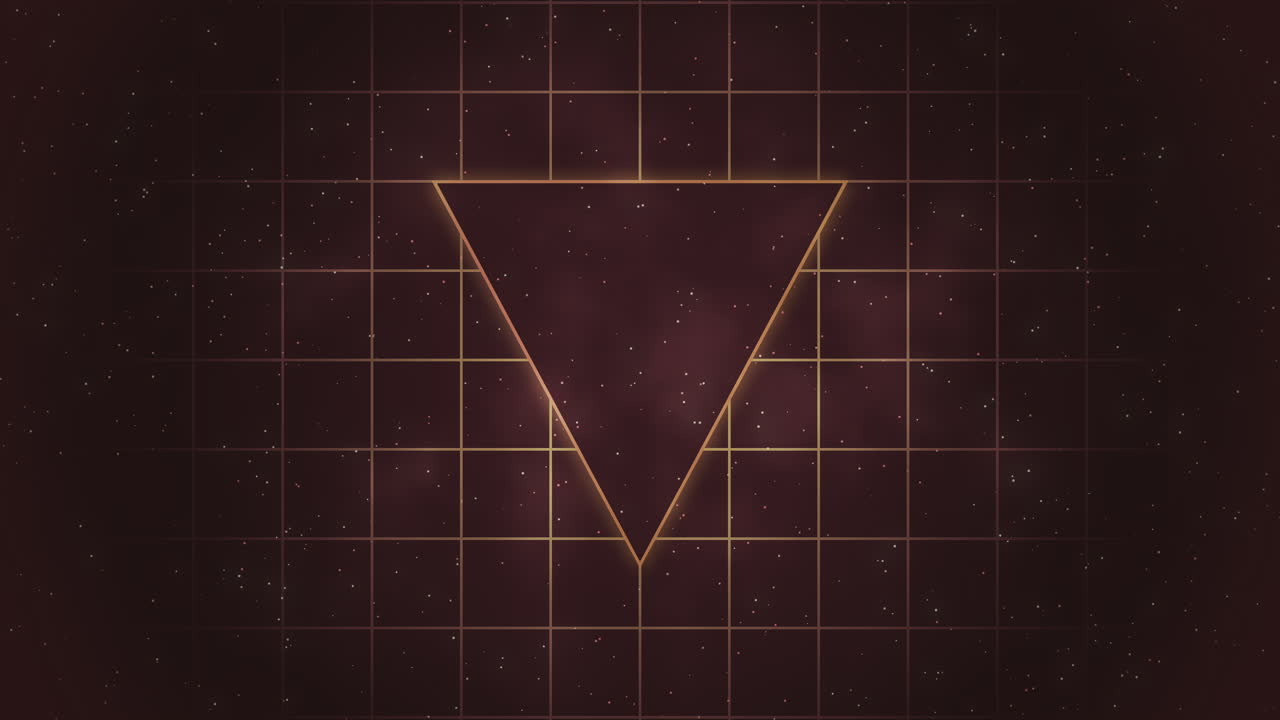 연기가 있는 복고풍 삼각형 및 격자