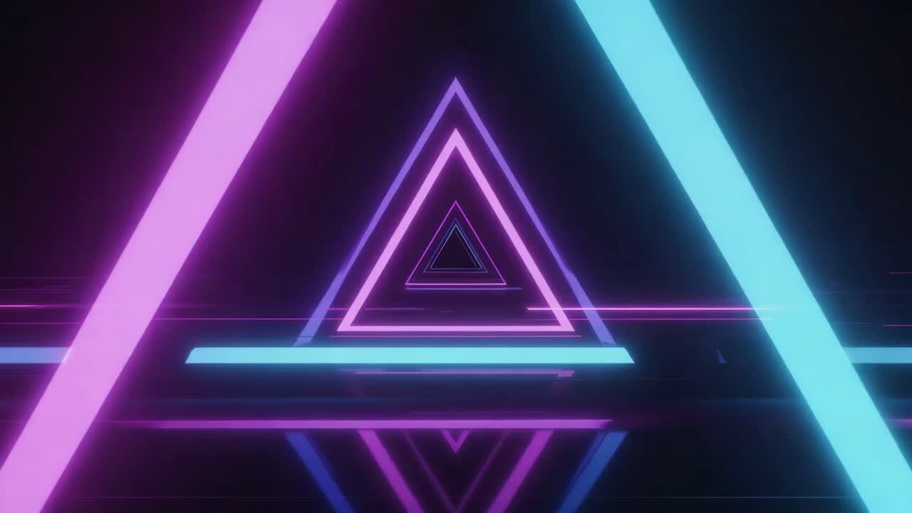Neon Triangle Tunnel