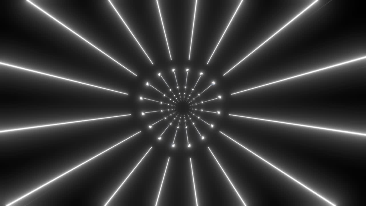 Abstract Neon Tunnel Visual Effect