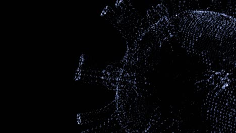 추상적인 모션 그래픽 - 바이러스 (루프) 로 회전하는 디지털 지구