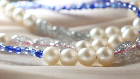 elegant beaded necklace with pearls and crystals