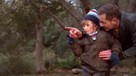 father and son playing together