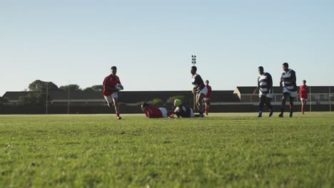 Rugbyspiel-Junger-Erwachsener-Frauen