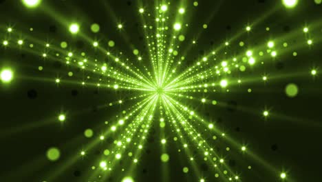 abstract glowing green lights tunnel