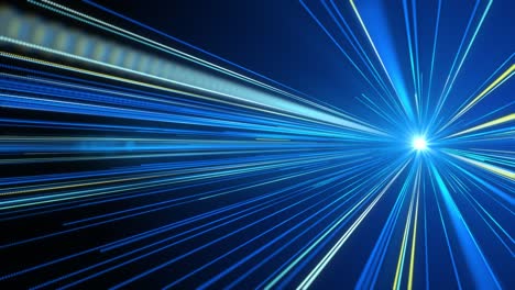 4k abstract hyperspace loop animation background. speed of light, neon glowing rays and stars motion