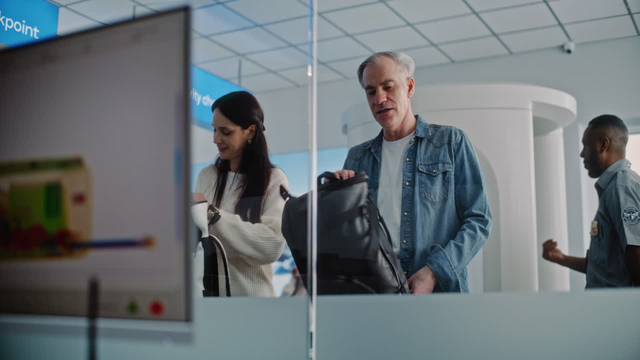 punto de control de seguridad del aeropuerto