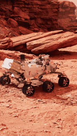 mars rover on the red planet