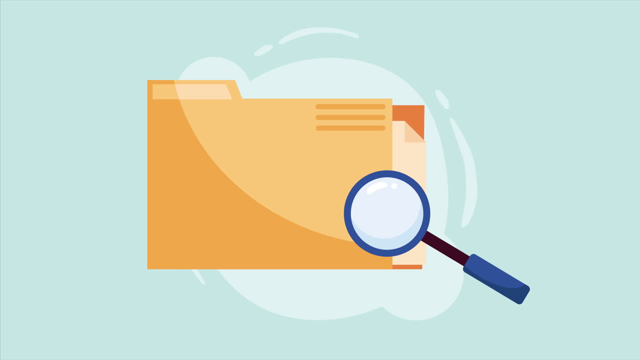 animación de datos de archivos de carpetas