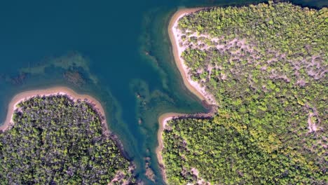 Aerial-of-lake-in-Albania