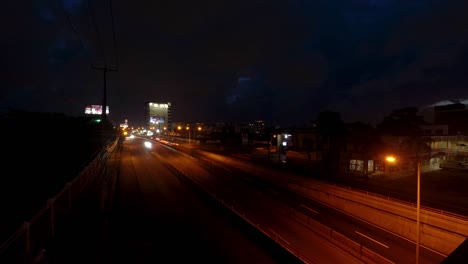 timelapse of the 27 de febrero avenue in santo domingo, the main city of the dominican republic