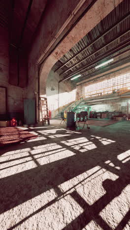 abandoned industrial warehouse interior