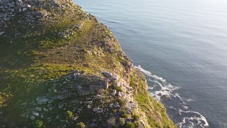 Parque-Nacional-Table-Mountain-Ciudad-Del-Cabo-Sudáfrica-En-Drone