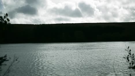 dark dramatic shot over the reservoir