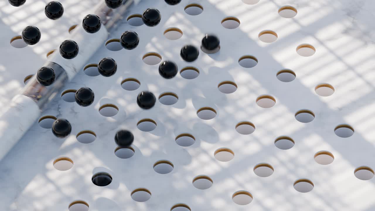 Abstract 3D rendering with spheres and holes